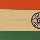 Small Vintage Wool India Flag Cloth Old Ashoka Chakra Textile Art Decor