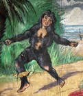 Fred Johnson Side Show Banner Girl To Gorilla    