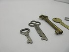 Lot Of 5 Vtg Open Barrel Skeleton Keys Brass Presto Eagle Lock Mosler Safe 976