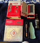 Coca-cola Musical Bank fountain Pen tin small Bottle Of Coke  Mint Condition