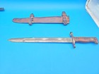 1898 Us Model 1892 Krag Jorgensen Bayonet With Leather Sheath Antique