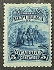 Travelstamps  1892 Nicaragua Stamps Scott  42 - 5 Centavo Columbus Mint Mogh