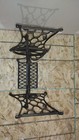Nice Singer Sewing Machine Treadle Base Antique Cast Iron Pair Legs Vtg Pulley