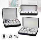 6 10 12 Slots Watch Box Jewelry Display Storage  Zipper Case Organizer Box Black