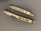 Star Wars Ahsoka Tano Lightsabers - Lot Of 2 Silver Hilts W  Blades   Case