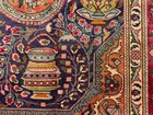 Blue Antique Rug 8x12 Handwoven Oriental Vintage Green Purple Old Handmade 9x12