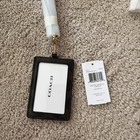 Authentic Coach Brown black Signature Pvc Lanyard Badge Id Holder  63274