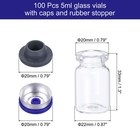 5ml Glass Vials  100pcs Glass Vial Small Glass Vials Empty With Caps Stopper
