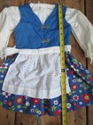 Vintage Handmade Traditional German Dirndl Bavarian Dress Girls 3t Apron Blouse