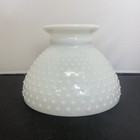 Vintage Hobnail White Milk Glass Lamp Shade Hurricane Globe 8  Fitter Qty  1 Fs