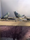 Birds On Branch Picture Frame 6x4 Photo Holder Gold With Blue Enamel Birds