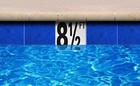 Ceramic Swimming Pool Waterline Depth Marker  7 Ft  Smooth Finish  4 Inch Font
