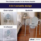 Drive Medical 11148-1 Folding Steel Commode Chair  350 Lbs  r018