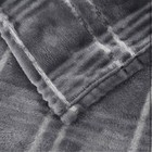 Coova Oversized King Comfortable Fleece Blanket  Dark Grey Pattern 120 x120 