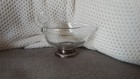 Frank H Whiting Glass Sterling Silver Base Heart Shaped Pouring Dish