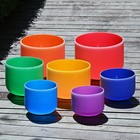 Cvnc 432hz 6 -12  7 Pcs Color Chakra Crystal Singing Bowls Set W case Yoga