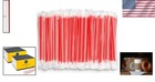 Individually Wrapped 5 75-inch Red Plastic Stir Stirrer Straws - 1000 Bulk Pack