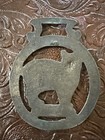 Vintage English Horse Brass Medallion Barn-house Cat Harness Decoration