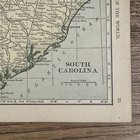Antique 1909 Map Of South Carolina 8   x6   