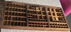 Antique R  Hoe   Co  Wood Type Tray Shadow Box 89 Compartments 16 5 X 32 5