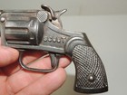 Vintage 1935  scout  By Stevens Cast Iron Toy Cap Gun 6 3 4  X 3  Tall  Working