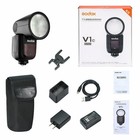 Us Godox V1-c 2 4g Ttl Hss Camera Flash Speedlite Round Head Light For Canon