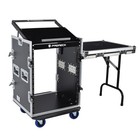 Proreck Rack Case With Slant Mixer Top  20in Depth  Plywood With Side Table