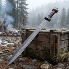 Roman Gladius Sword Handmade Damascus Steel Blade