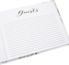 Happy Homewares Ivory White Wedding Day Guest Book With Book  Green 