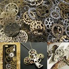 Lot 20pcs Bronze Watch Parts Steampunk Cyberpunnk Cogs Gears Diy Jewelry Crafts