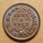 1863 Patriotic Civil War Token - Fuld 11 298a Nice Unc - Liberty   Army   Navy