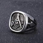 Vintage Freemason Masonry Retro Men s Masonic Ring Stainless Steel Size 7-13