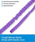 Oceanbroad Kayak Paddle Leash Stretchable Strap Lanyard 4-7ft  1 Pcs   Purple 