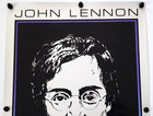 Original Vintage Poster 1980 John Lennon Silver Metallic Thick 13x20