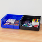 Akro-mils 30235 Akrobins Plastic Storage Bins  11 x11 x5   Blue  6-pack