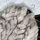 Rare Saga Fox Blue Fox Fur Coat Soft Tanned Real Fur White Gray Size L Authentic