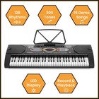 61-key Electronic Keyboard Portable Digital Piano And Stand  Mic  Usb  Stool