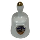 Vintage  grotto  Dickeyville Wisconsin Souvenir Bell White Porcelain 2 25 