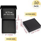 Small Shipping Boxes 4x4x1  Set Of 50  Black Corrugated Cardboard Box  yd441-50b