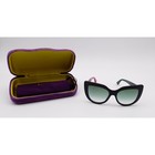 Gucci Gg0164sn 003 Cat Eye Sunglasses Black Green Red Web With Case Bee Logo