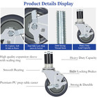 Stem Casters  4 Pack Work Table Caster 3 Inch  Expanding Prep Table Wheels Brake