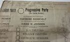 1912 Presidential Ballot - Theodore Roosevelt Progressive  bull Moose  Party