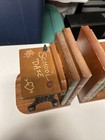 Vintage Enesco 1975 School Daze Antique Classroom Desk Bookends Wood And Iron