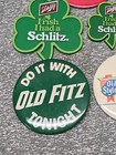 Vintage Beer Pinback Buttons - Lot Of 5  Budweiser  Old Style  Schlitz 