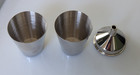 Stainless Steel Shot Glass  2    Funnel Set With Case Travel Camping New