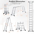 12 5ft Multi Purpose Folding En131 Aluminum Scaffold Ladder Step