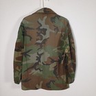 Vintage 80s Us Army Military Woodland Camouflage Jacket Coat W  Patches