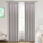 100  Blackout Pinch Pleated Curtains Textured 63 40 w X 63 l  pack Of 2  Linen