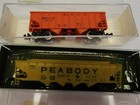 Model Railroad Train Freight Car N Scale Gauge Hoppers 2 Cars Hopper
