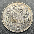 1943 Canada 50 Cents George Vi Silver Coin     80  Silver Half Dollar